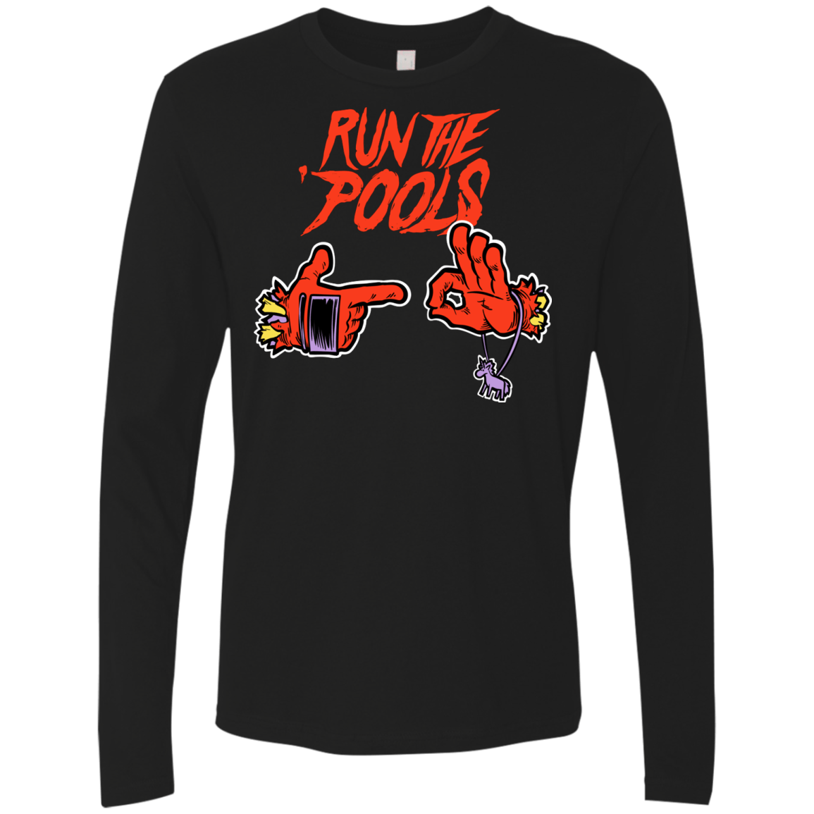T-Shirts Black / S Run the Pools Men's Premium Long Sleeve