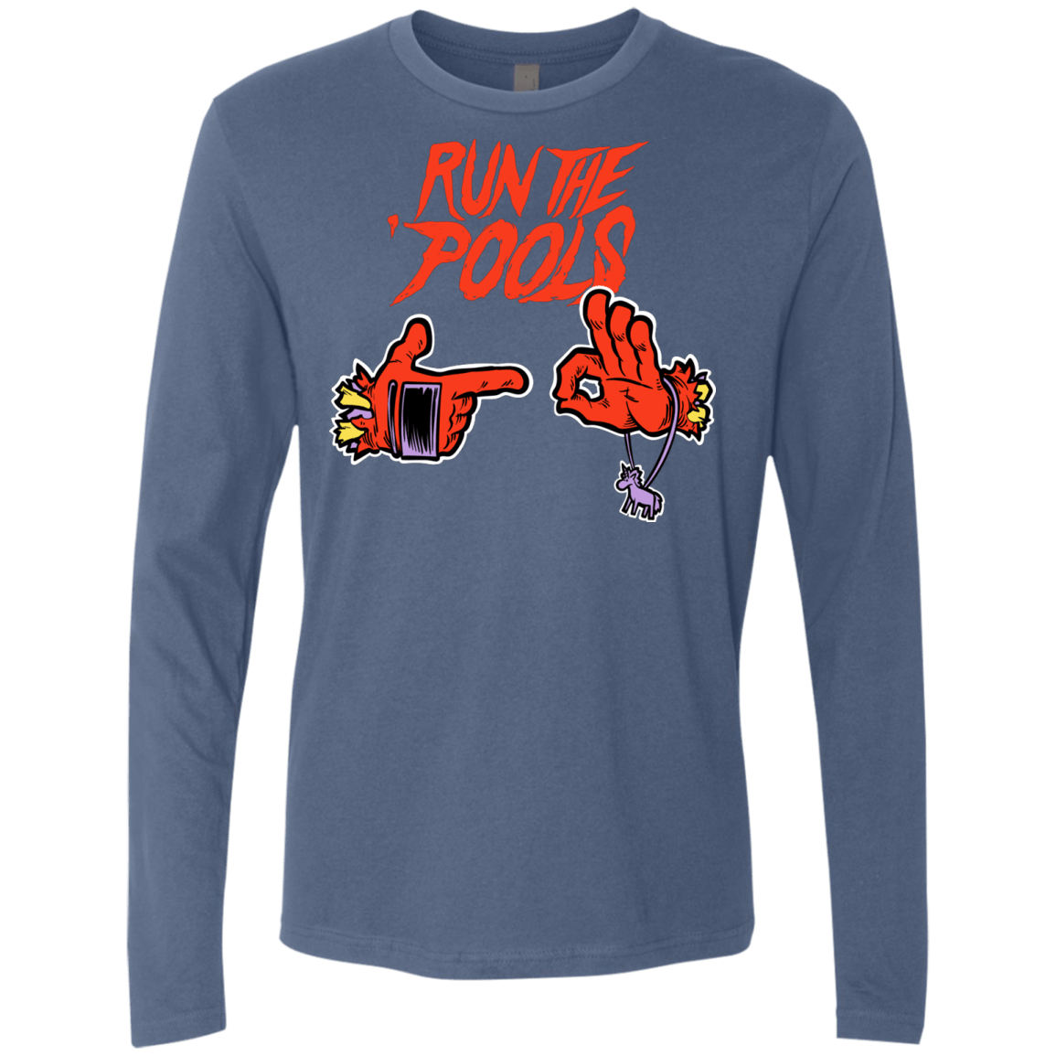 T-Shirts Indigo / S Run the Pools Men's Premium Long Sleeve