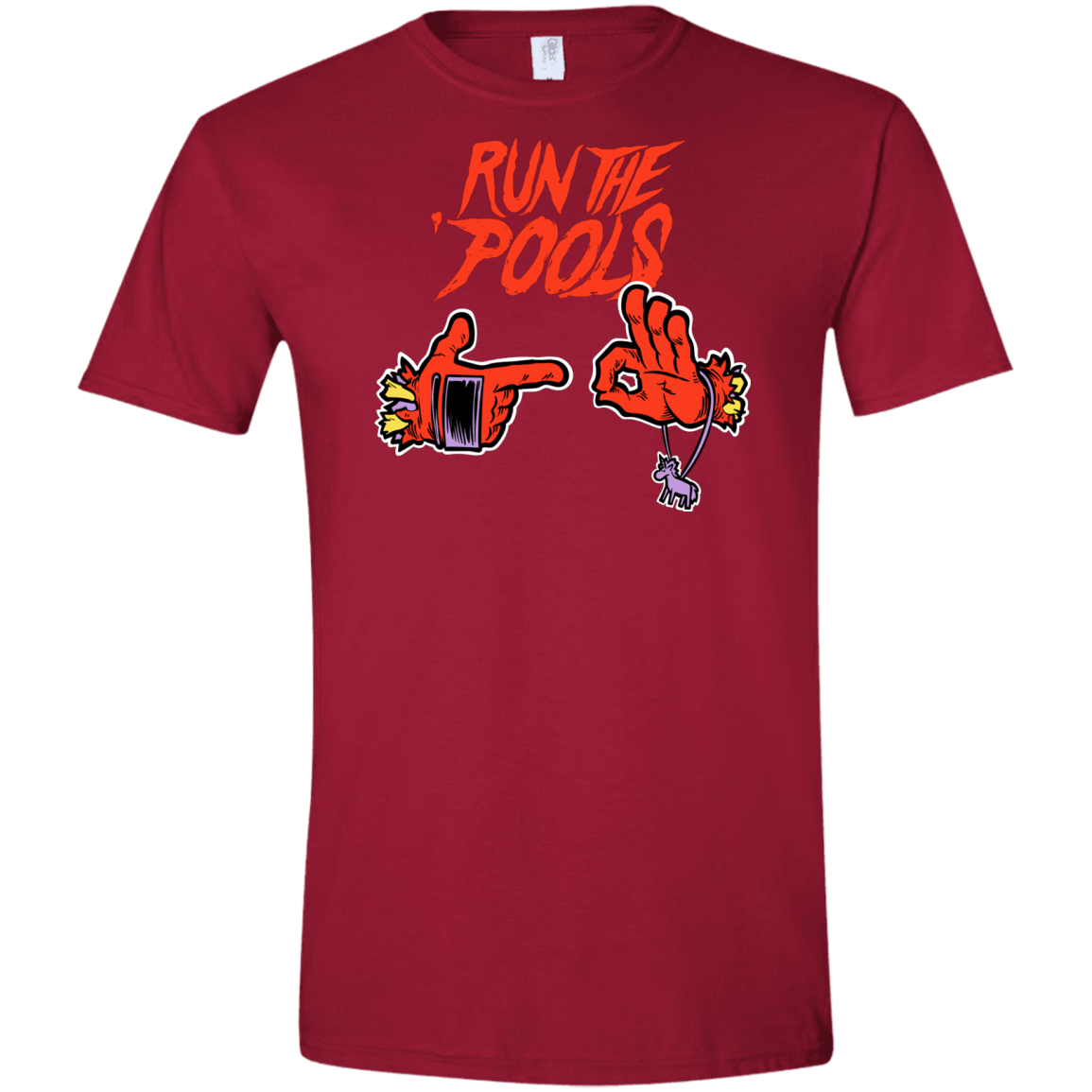 T-Shirts Cardinal Red / S Run the Pools Men's Semi-Fitted Softstyle