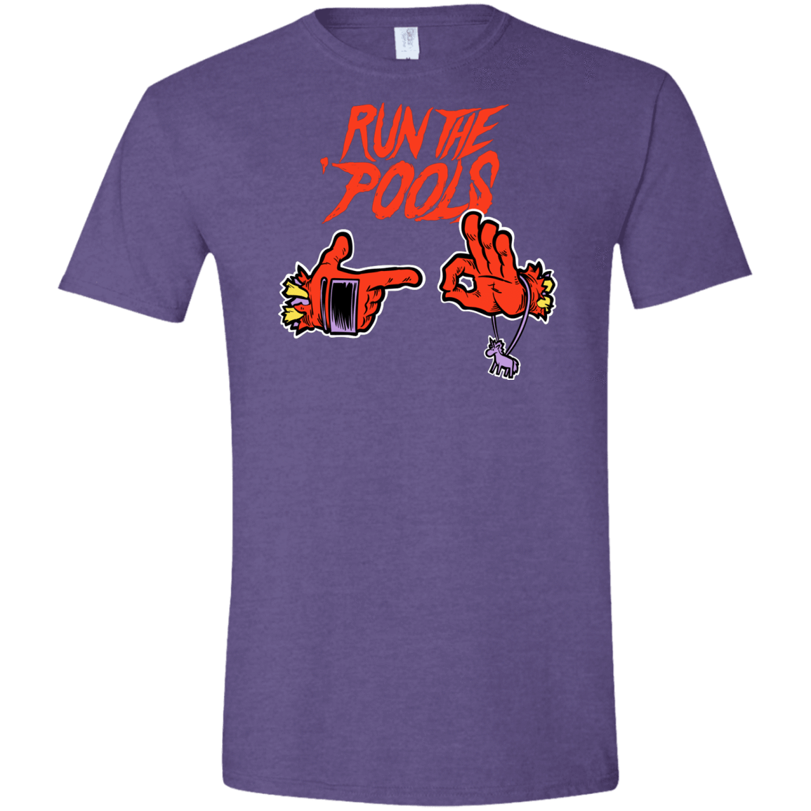 T-Shirts Heather Purple / S Run the Pools Men's Semi-Fitted Softstyle