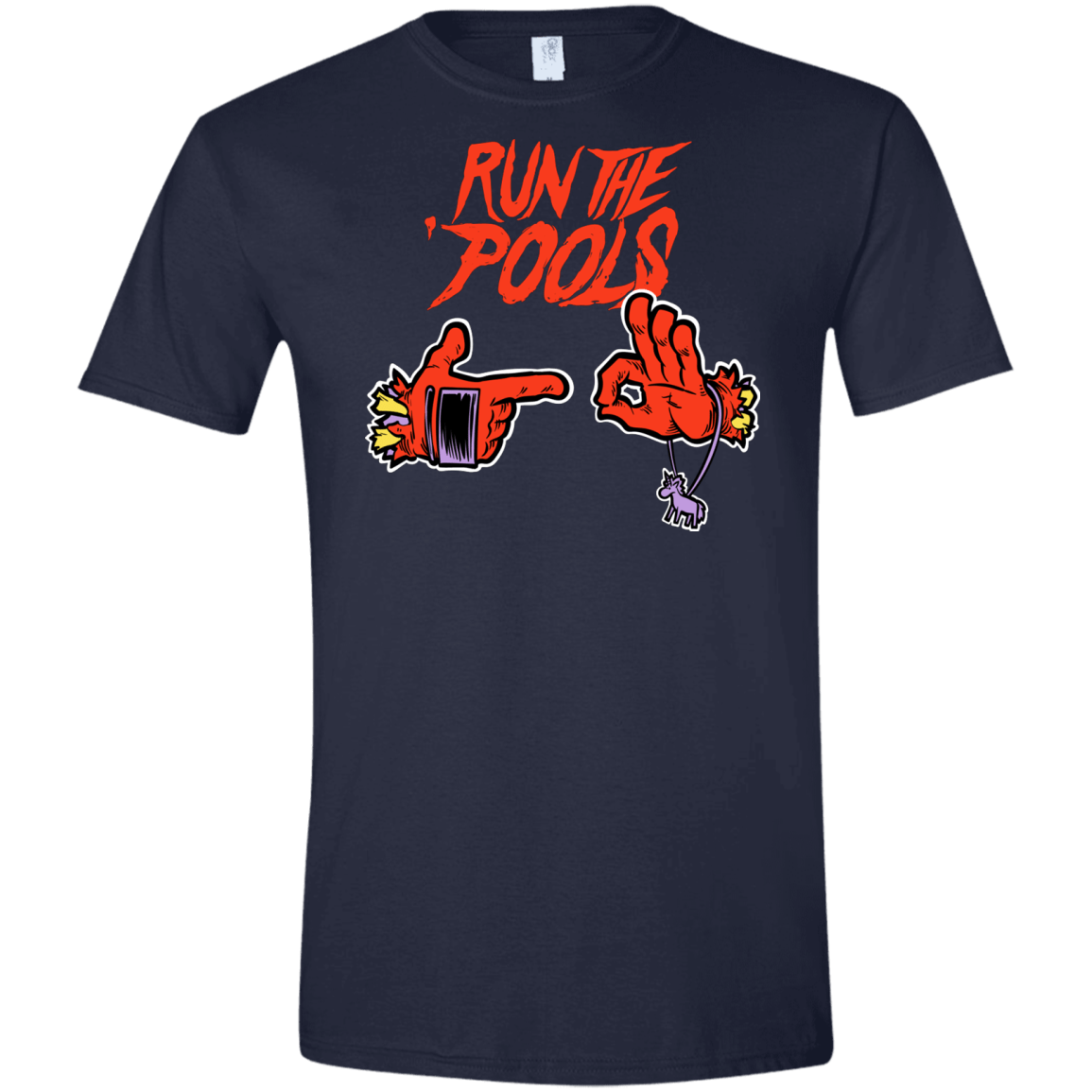T-Shirts Navy / X-Small Run the Pools Men's Semi-Fitted Softstyle