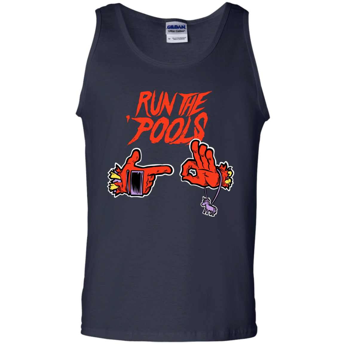 T-Shirts Navy / S Run the Pools Men's Tank Top