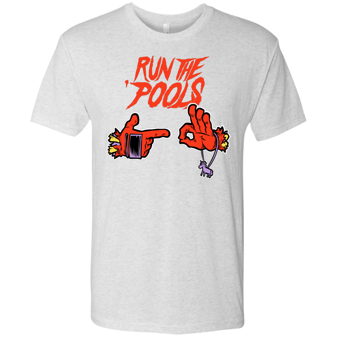 T-Shirts Heather White / S Run the Pools Men's Triblend T-Shirt