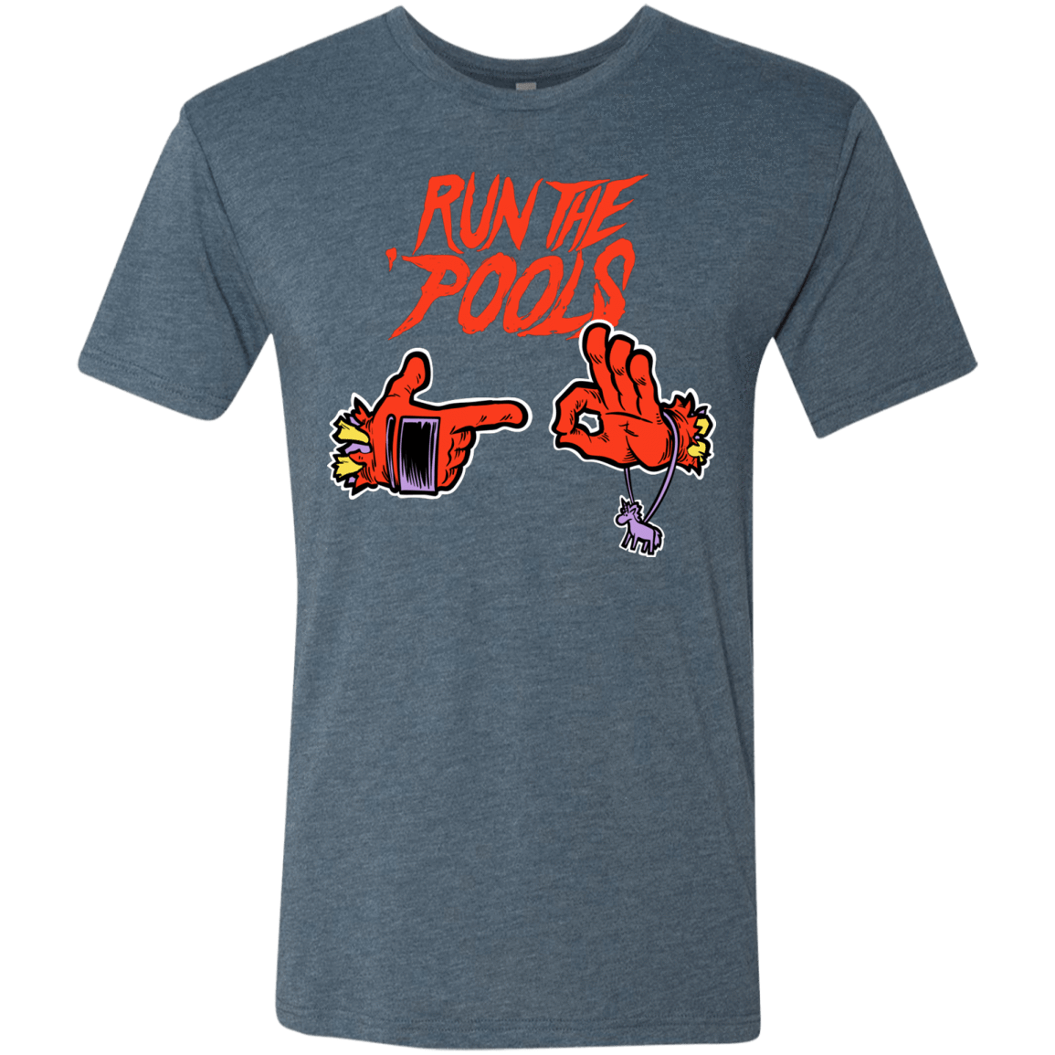 T-Shirts Indigo / S Run the Pools Men's Triblend T-Shirt