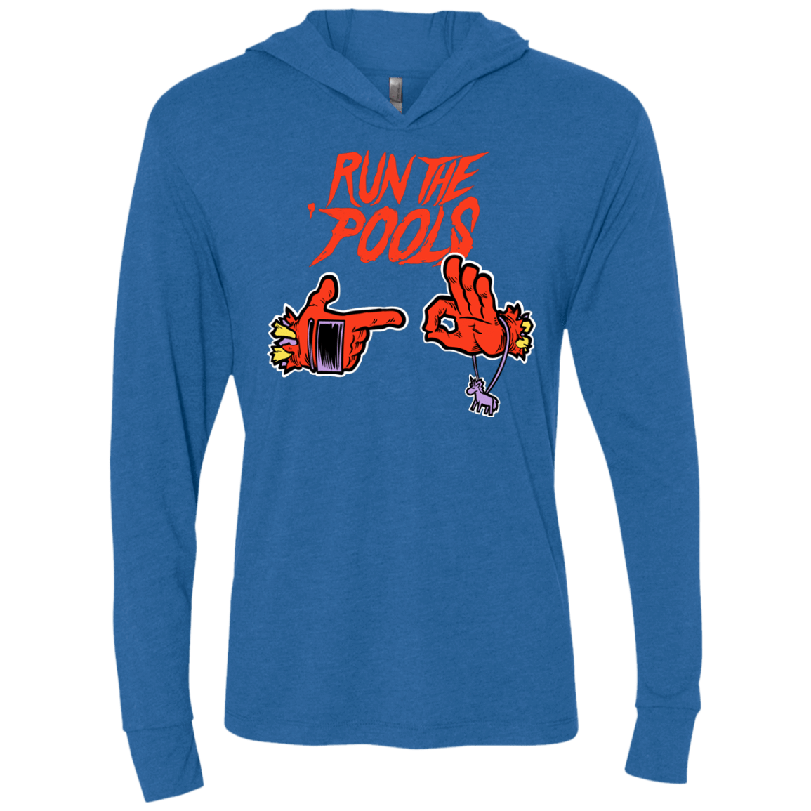 T-Shirts Vintage Royal / X-Small Run the Pools Triblend Long Sleeve Hoodie Tee