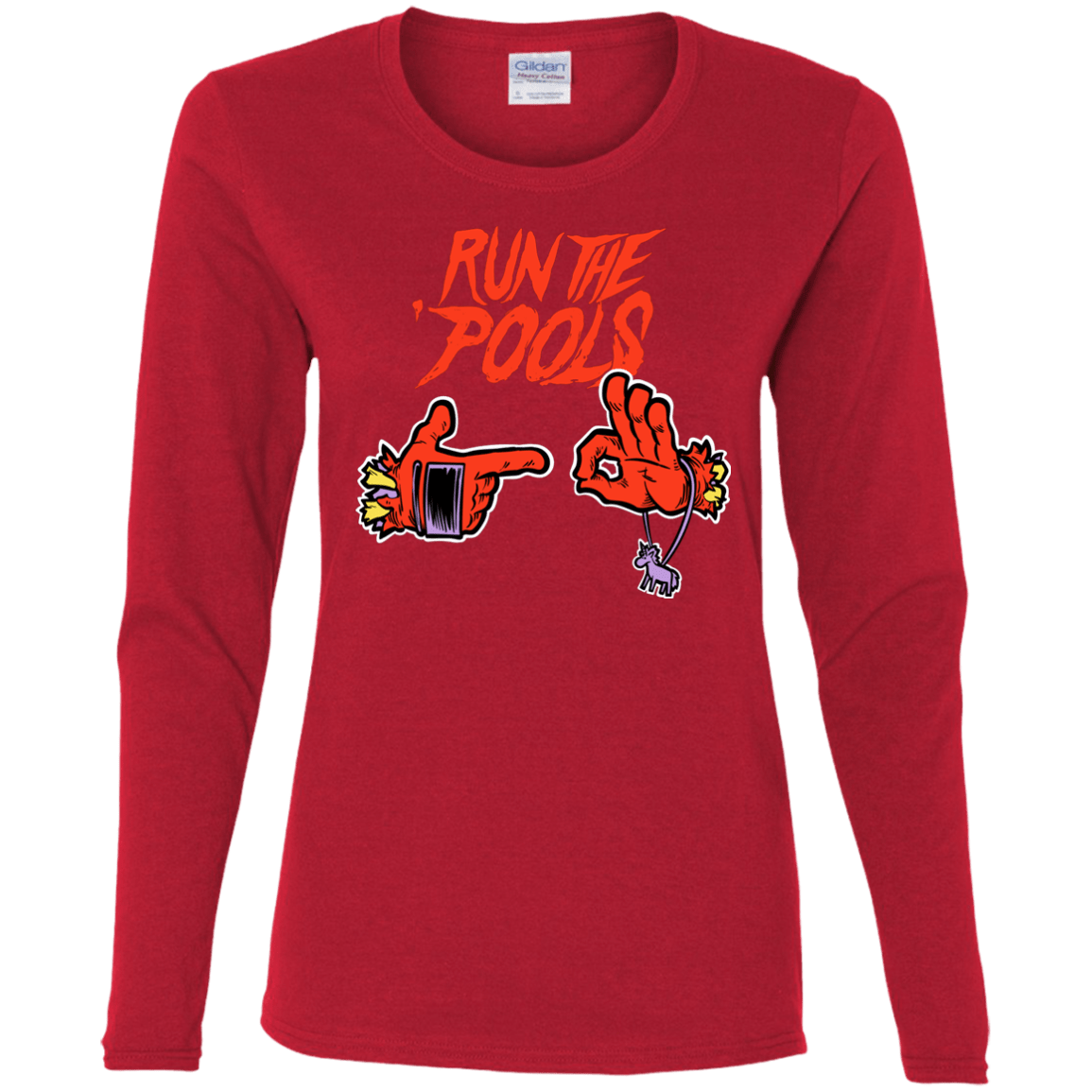 T-Shirts Red / S Run the Pools Women's Long Sleeve T-Shirt