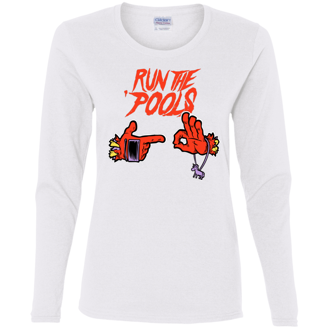 T-Shirts White / S Run the Pools Women's Long Sleeve T-Shirt