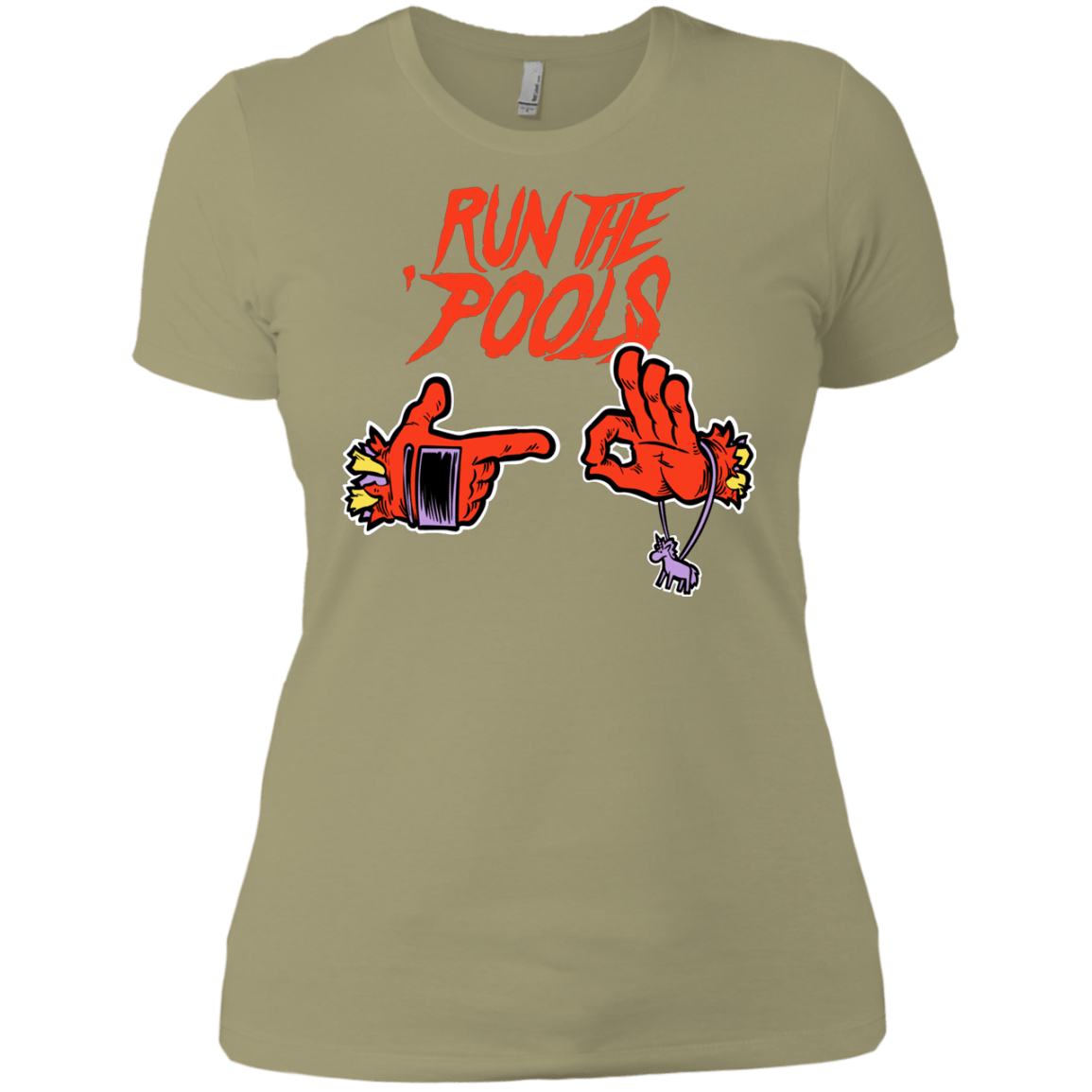 T-Shirts Light Olive / X-Small Run the Pools Women's Premium T-Shirt