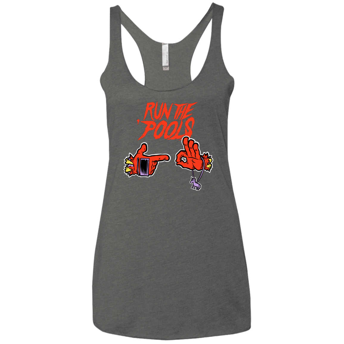 T-Shirts Premium Heather / X-Small Run the Pools Women's Triblend Racerback Tank
