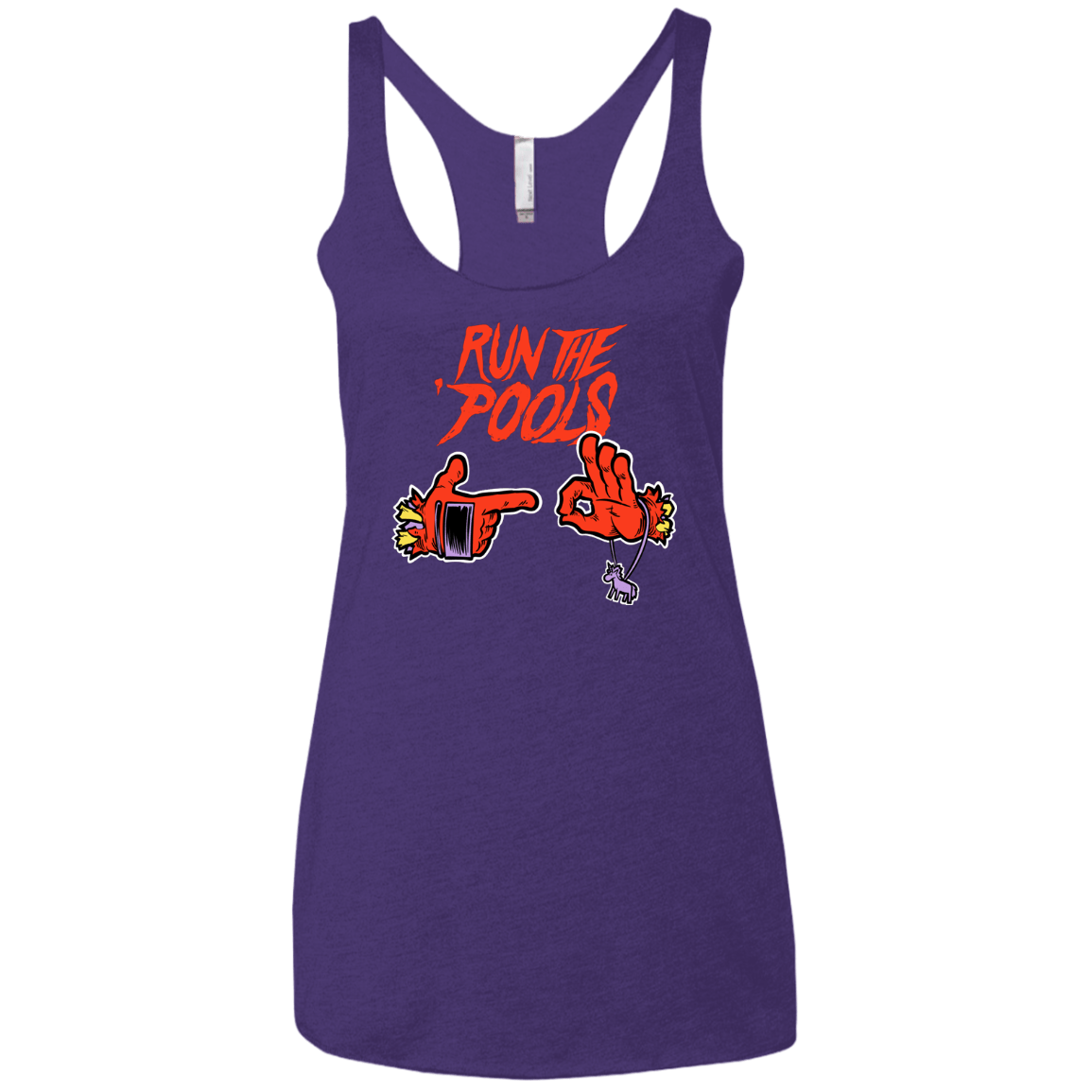T-Shirts Purple Rush / X-Small Run the Pools Women's Triblend Racerback Tank