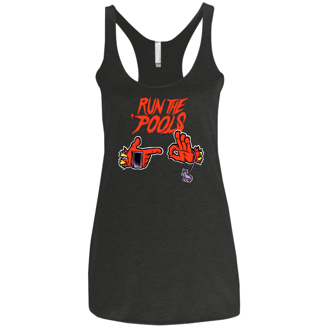 T-Shirts Vintage Black / X-Small Run the Pools Women's Triblend Racerback Tank
