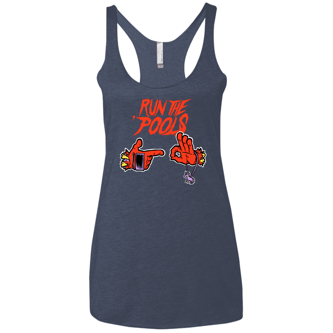 T-Shirts Vintage Navy / X-Small Run the Pools Women's Triblend Racerback Tank