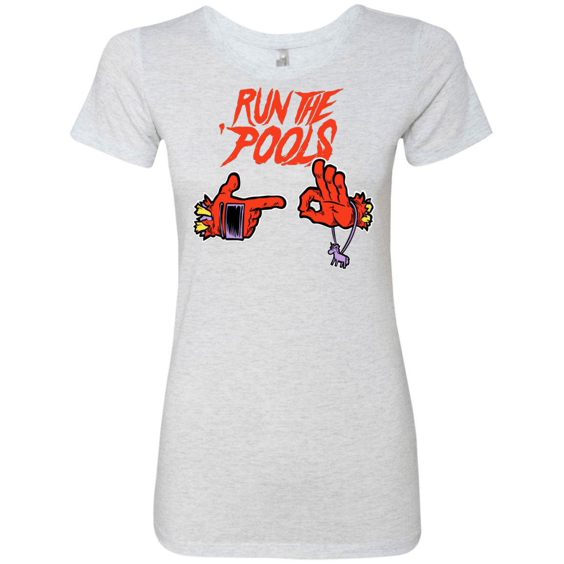 T-Shirts Heather White / S Run the Pools Women's Triblend T-Shirt