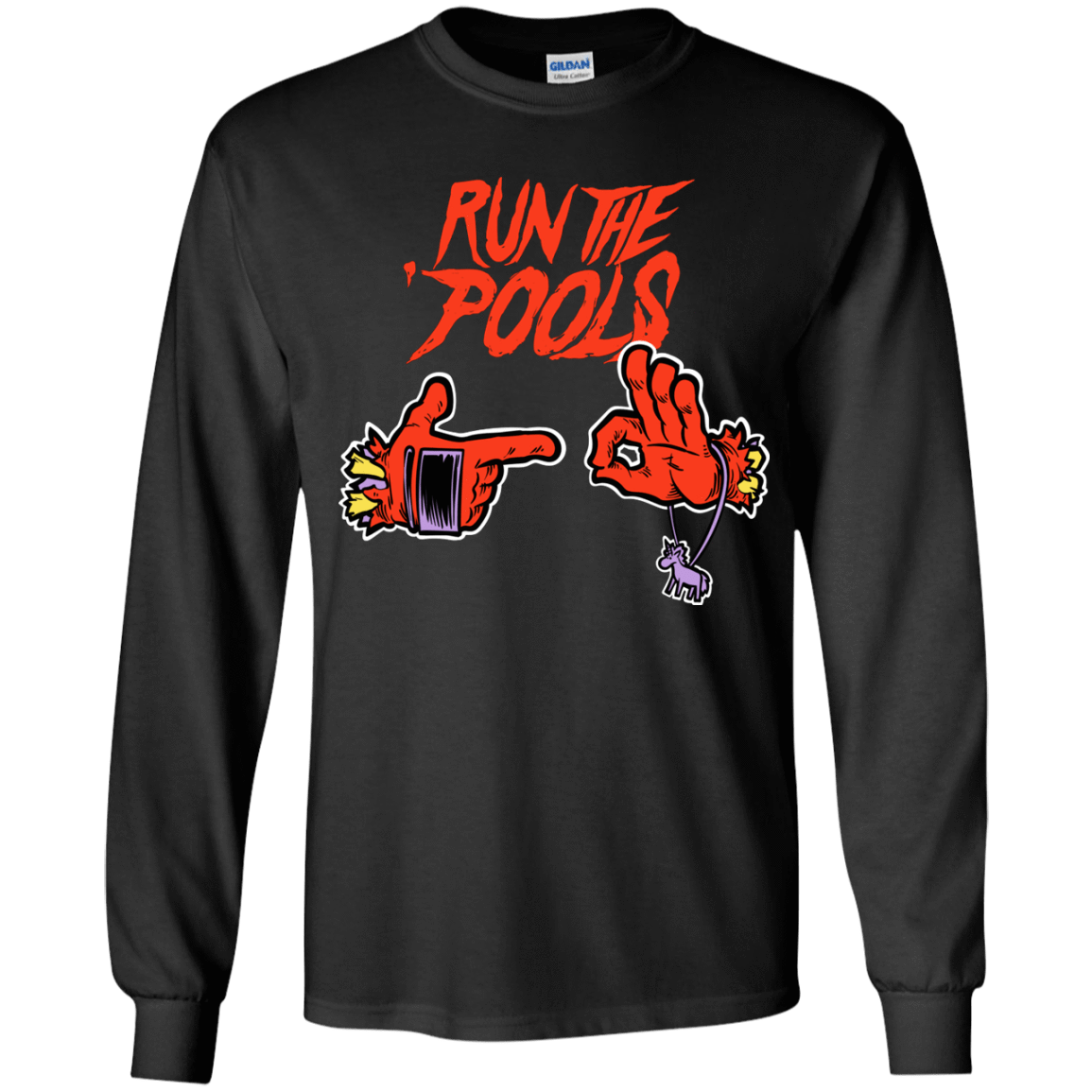 T-Shirts Black / YS Run the Pools Youth Long Sleeve T-Shirt