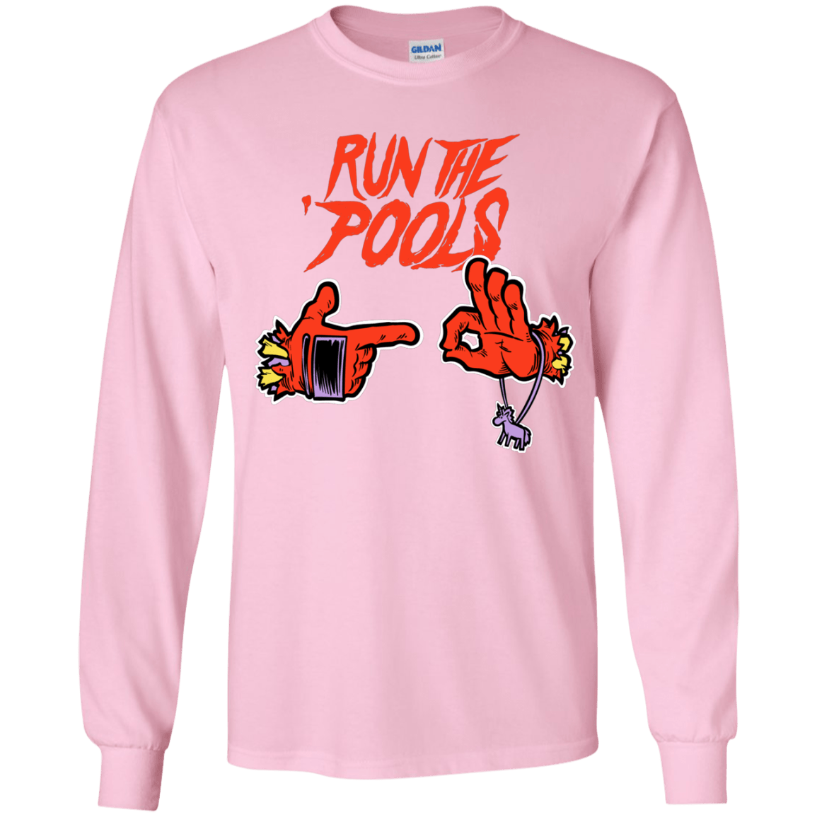 T-Shirts Light Pink / YS Run the Pools Youth Long Sleeve T-Shirt