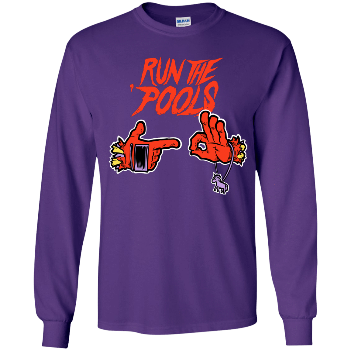T-Shirts Purple / YS Run the Pools Youth Long Sleeve T-Shirt