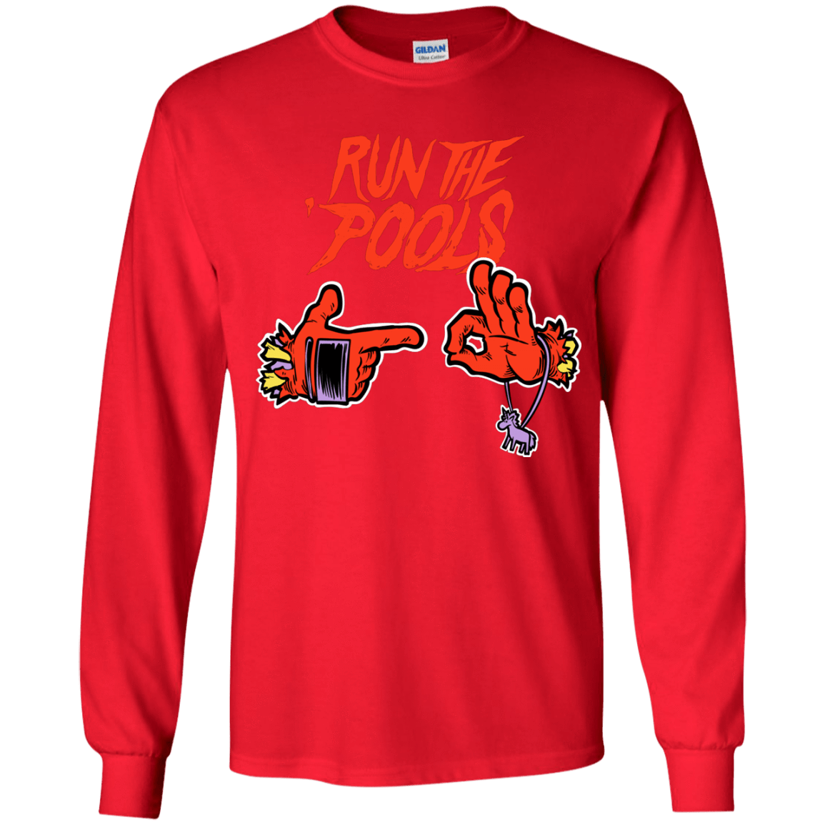 T-Shirts Red / YS Run the Pools Youth Long Sleeve T-Shirt
