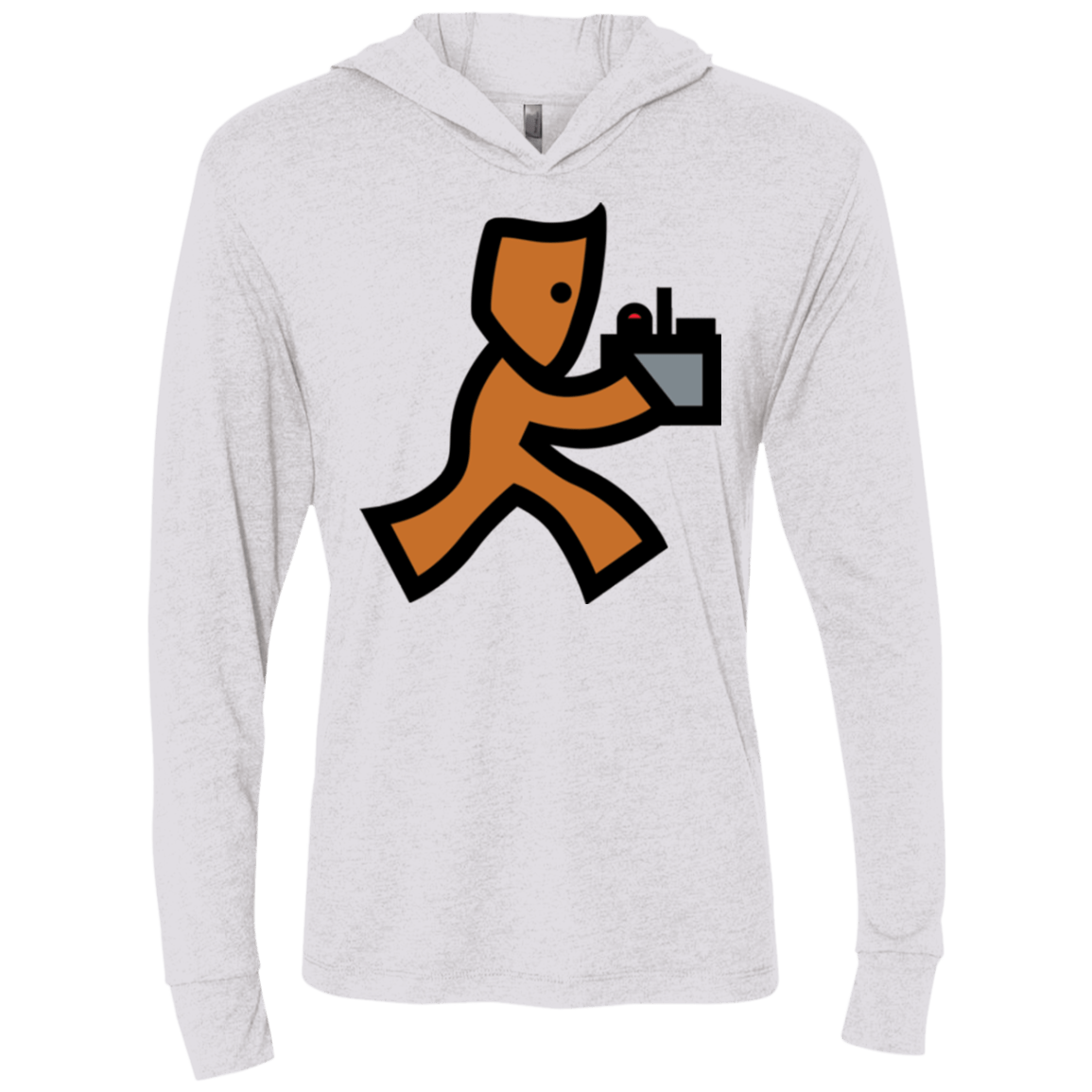 T-Shirts Heather White / X-Small RUN Triblend Long Sleeve Hoodie Tee