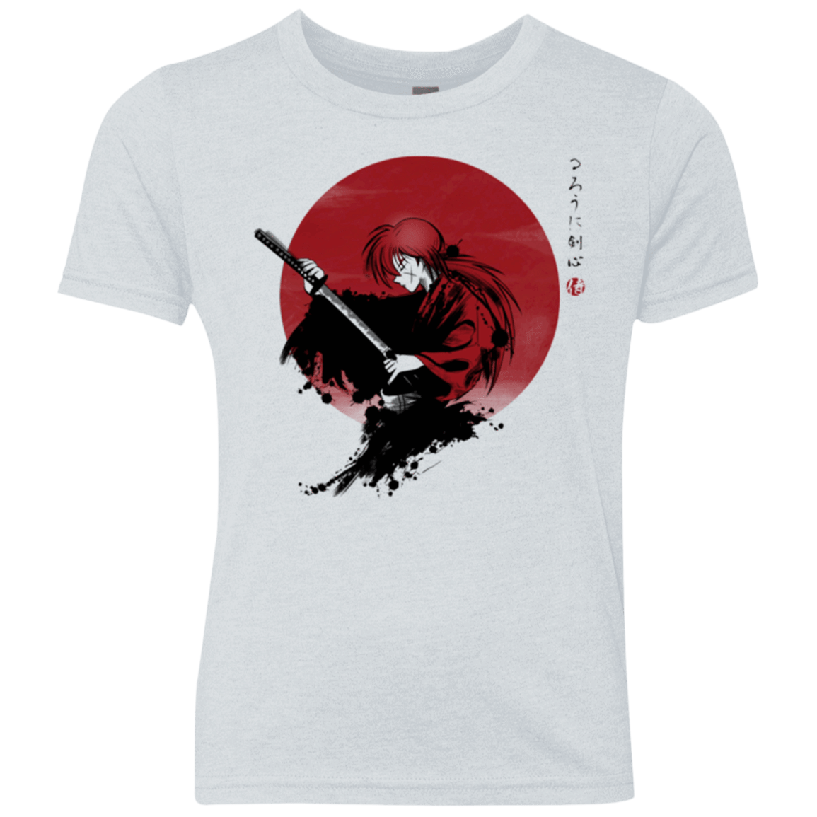 T-Shirts Heather White / YXS Rurouni Youth Triblend T-Shirt