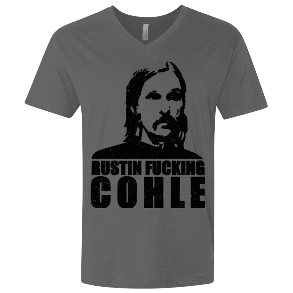 T-Shirts Heavy Metal / X-Small Rustin Fucking Cohle Men's Premium V-Neck