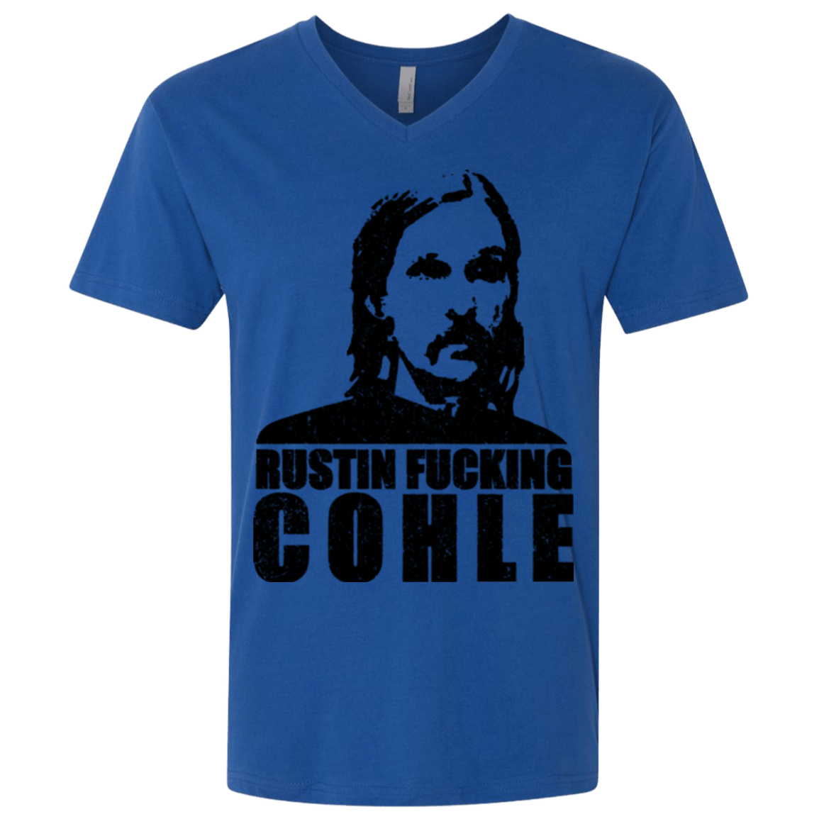 T-Shirts Royal / X-Small Rustin Fucking Cohle Men's Premium V-Neck