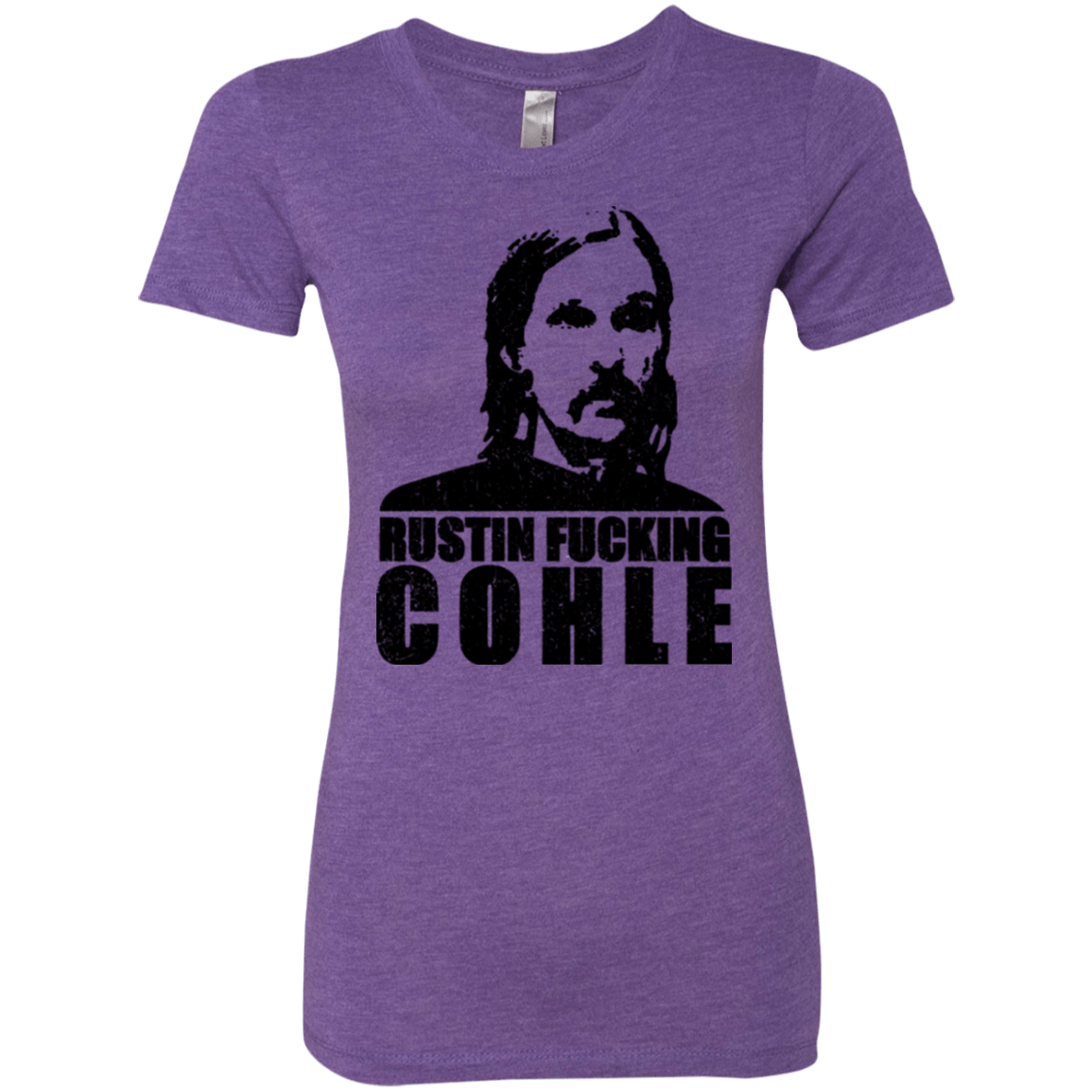 T-Shirts Purple Rush / Small Rustin Fucking Cohle Women's Triblend T-Shirt