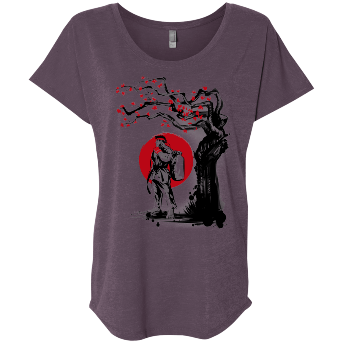 T-Shirts Vintage Purple / X-Small Ryu Under The Sun Triblend Dolman Sleeve