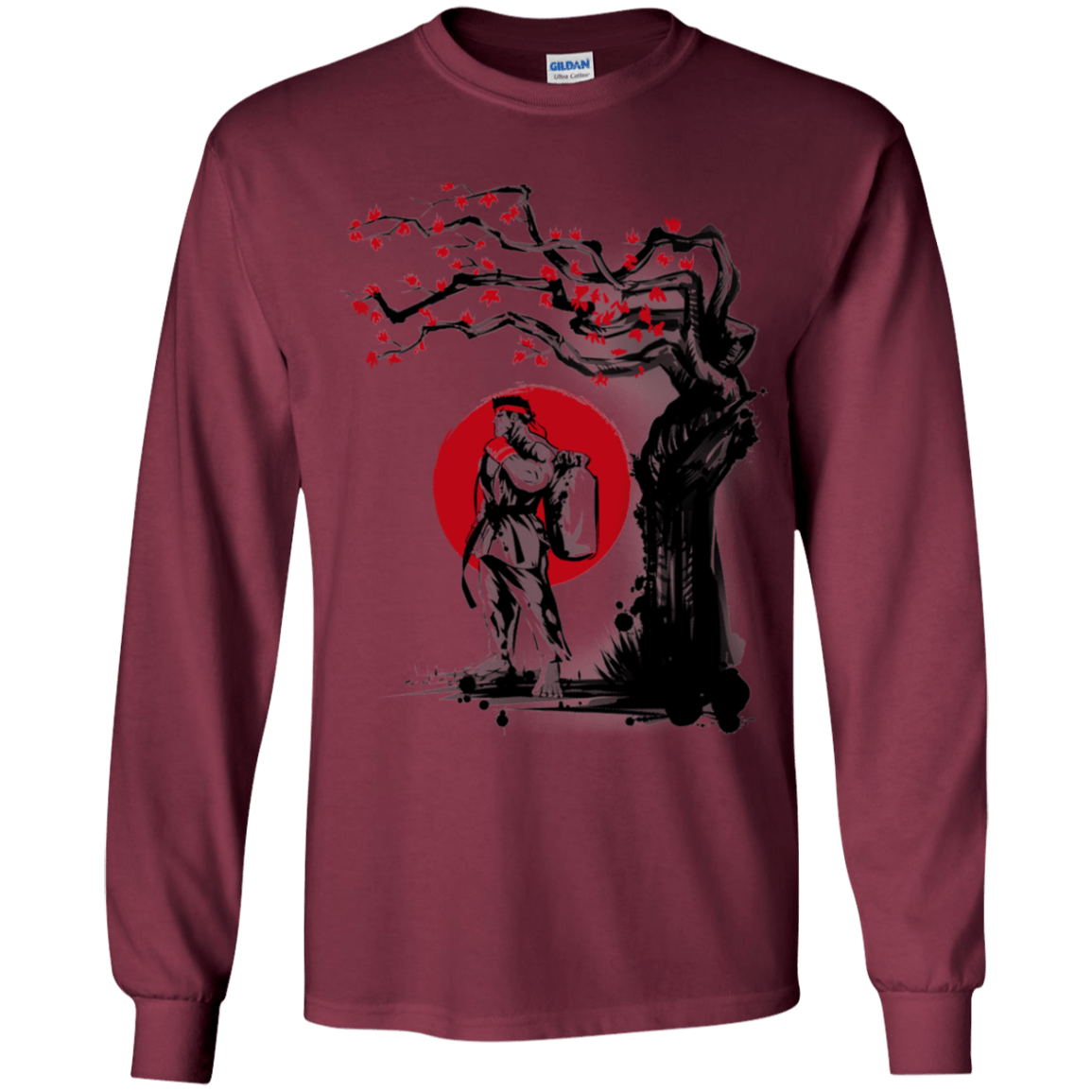 T-Shirts Maroon / YS Ryu Under The Sun Youth Long Sleeve T-Shirt