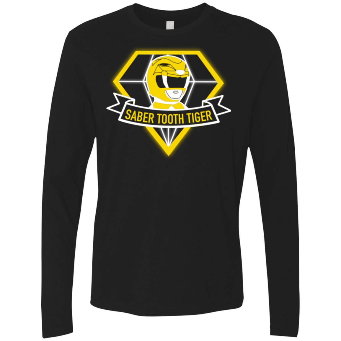 T-Shirts Black / Small Saber Tooth Tiger Men's Premium Long Sleeve