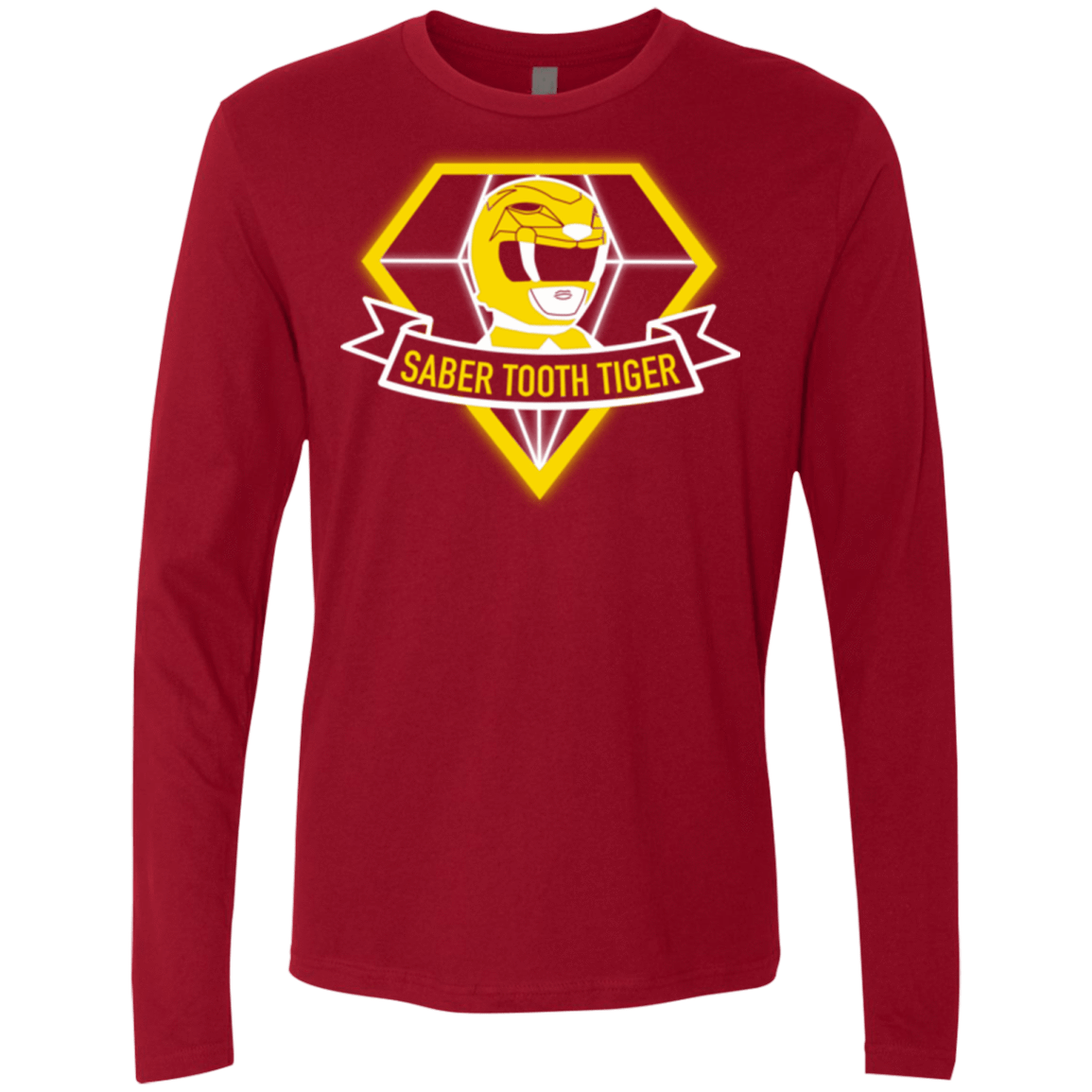 T-Shirts Cardinal / Small Saber Tooth Tiger Men's Premium Long Sleeve