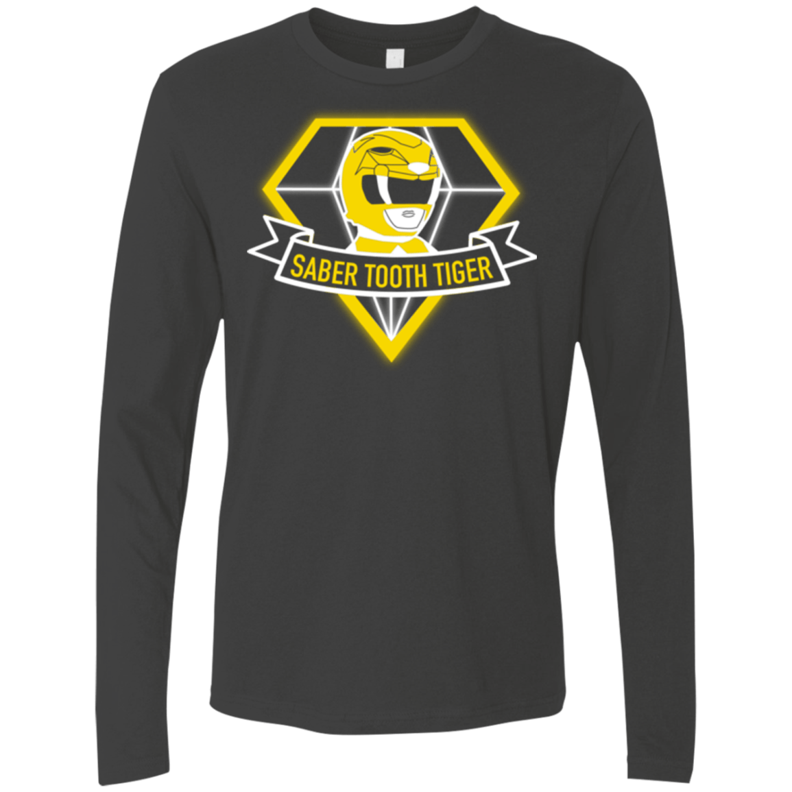 T-Shirts Heavy Metal / Small Saber Tooth Tiger Men's Premium Long Sleeve