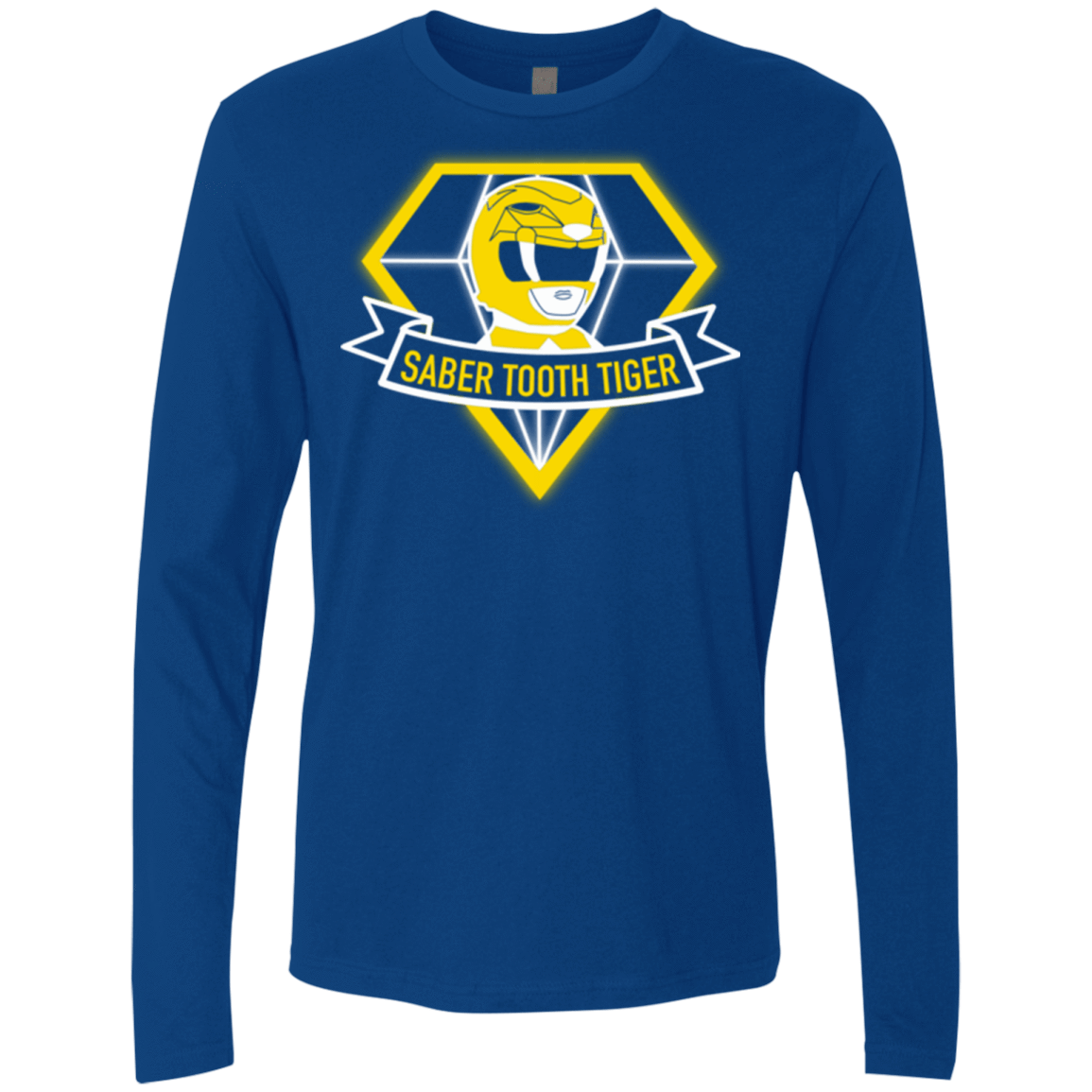 T-Shirts Royal / Small Saber Tooth Tiger Men's Premium Long Sleeve