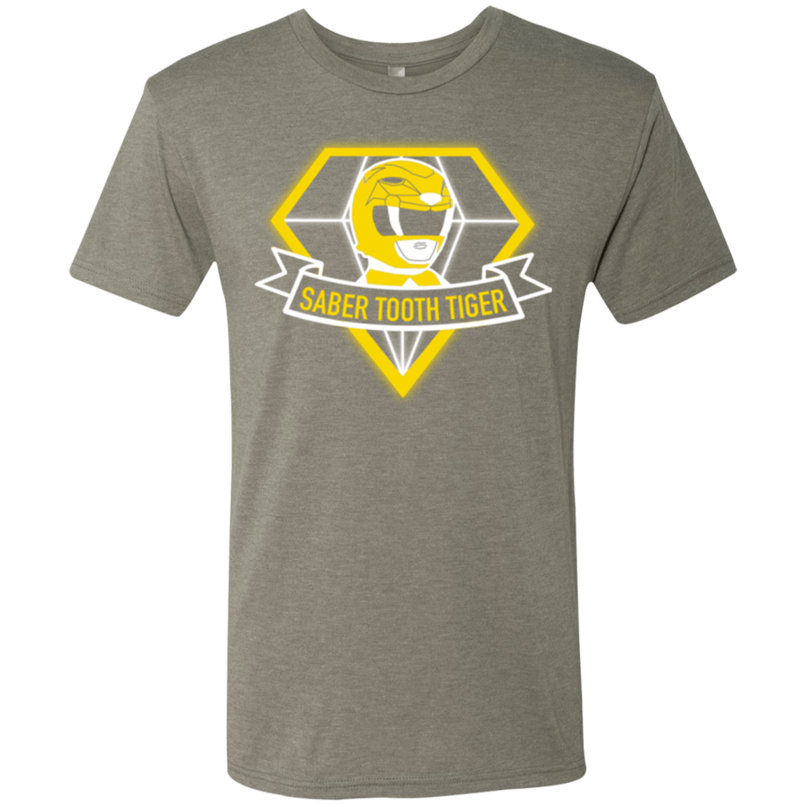 T-Shirts Venetian Grey / Small Saber Tooth Tiger Men's Triblend T-Shirt