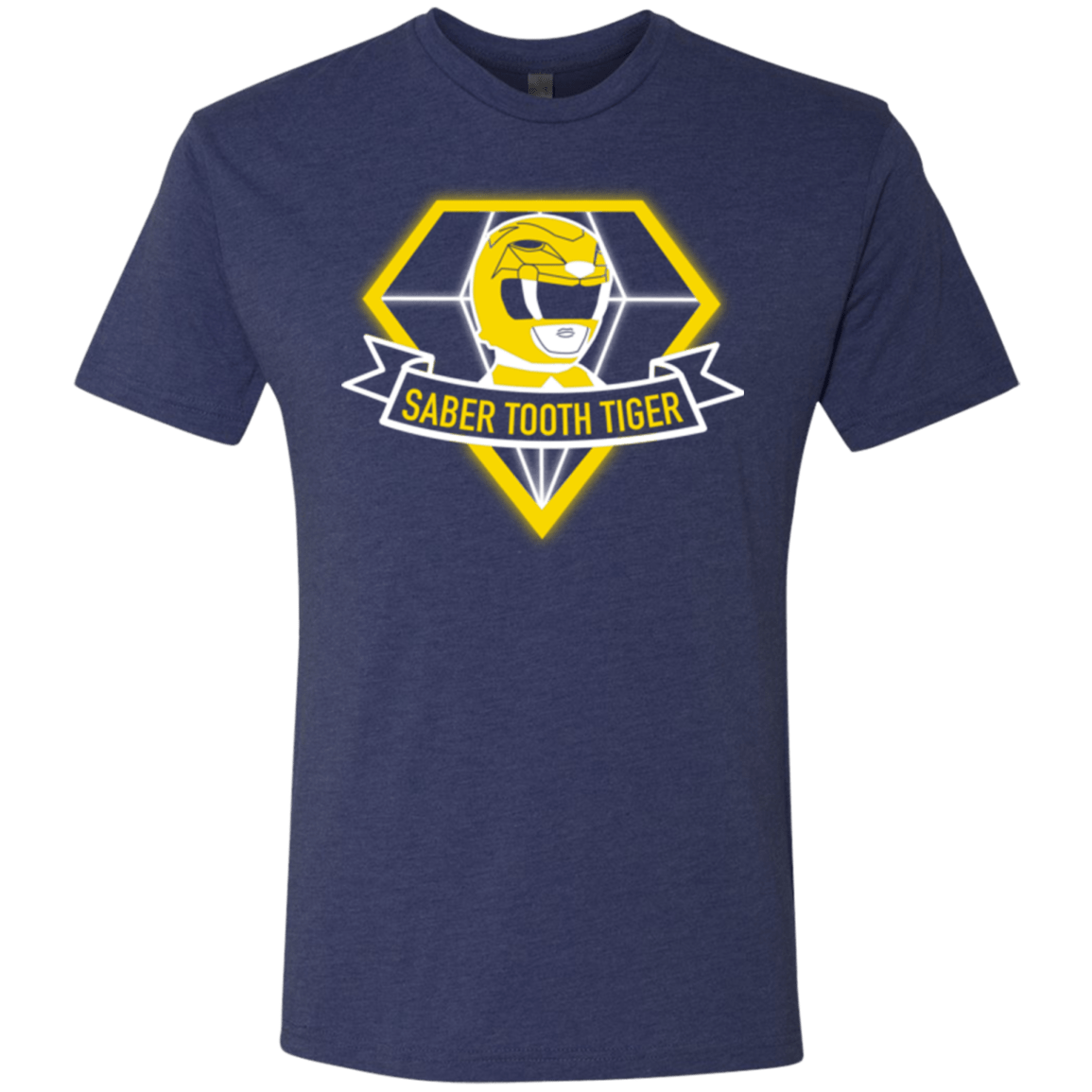 T-Shirts Vintage Navy / Small Saber Tooth Tiger Men's Triblend T-Shirt