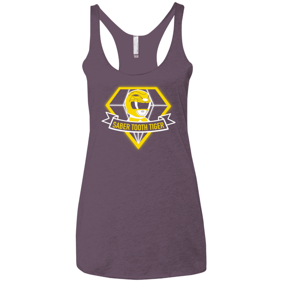 T-Shirts Vintage Purple / X-Small Saber Tooth Tiger Women's Triblend Racerback Tank