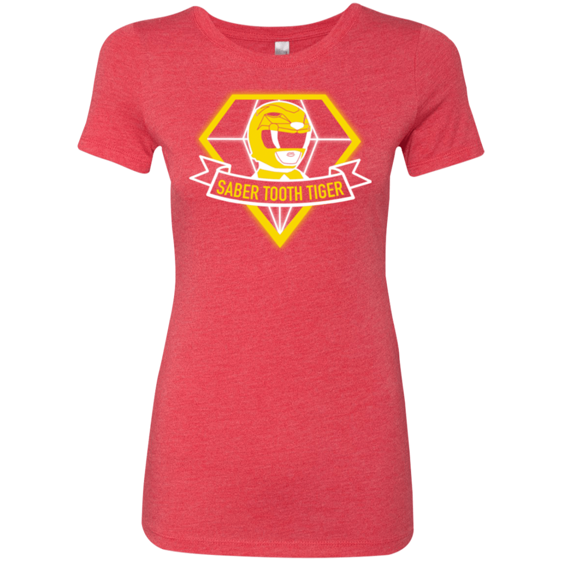 T-Shirts Vintage Red / Small Saber Tooth Tiger Women's Triblend T-Shirt