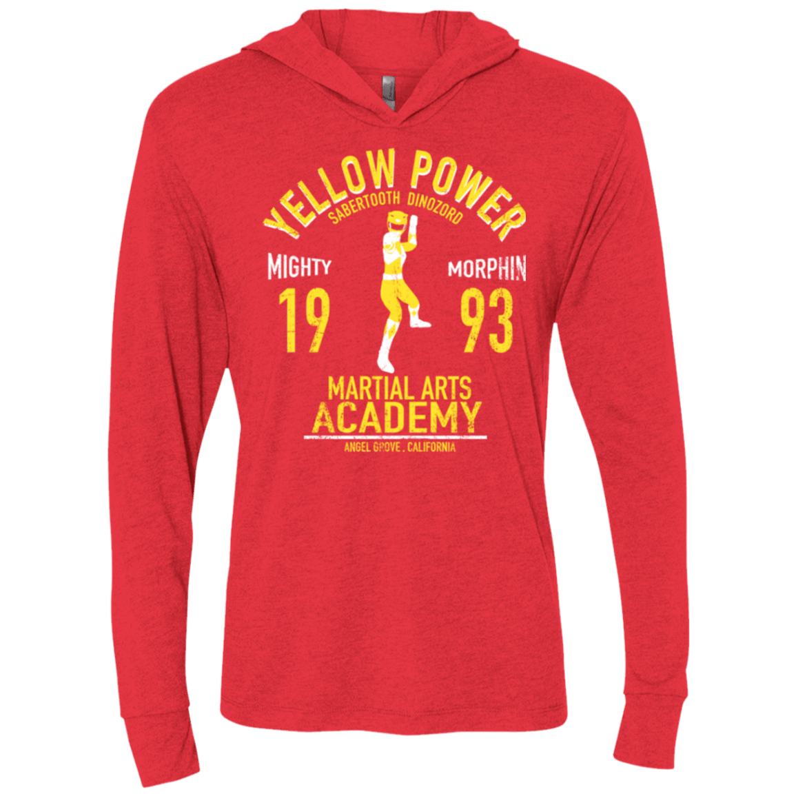 T-Shirts Vintage Red / X-Small Sabertooth Ranger Triblend Long Sleeve Hoodie Tee