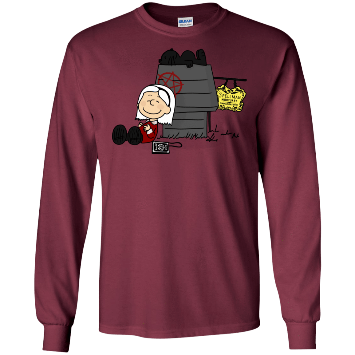 T-Shirts Maroon / S Sabrina Brown Men's Long Sleeve T-Shirt