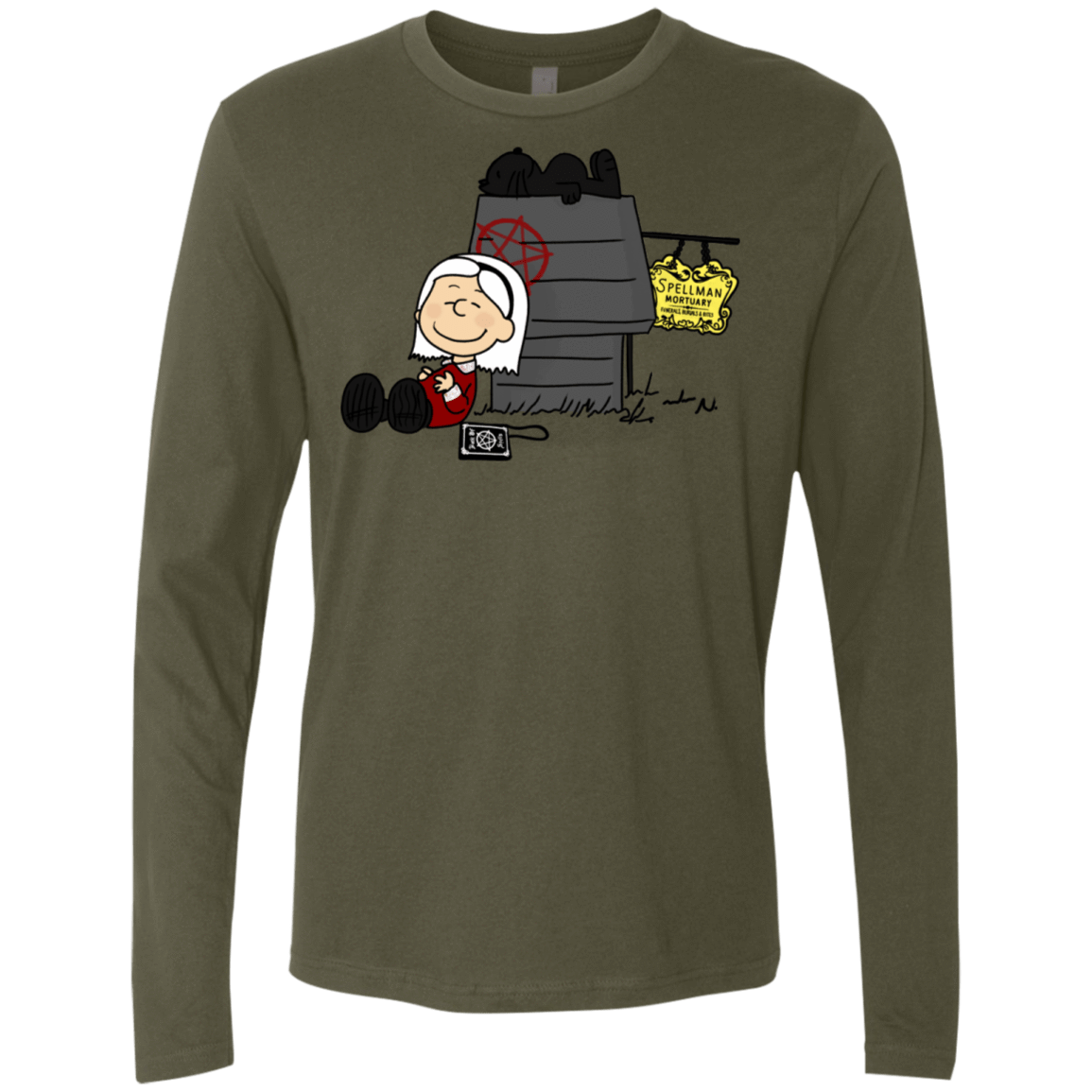 T-Shirts Military Green / S Sabrina Brown Men's Premium Long Sleeve