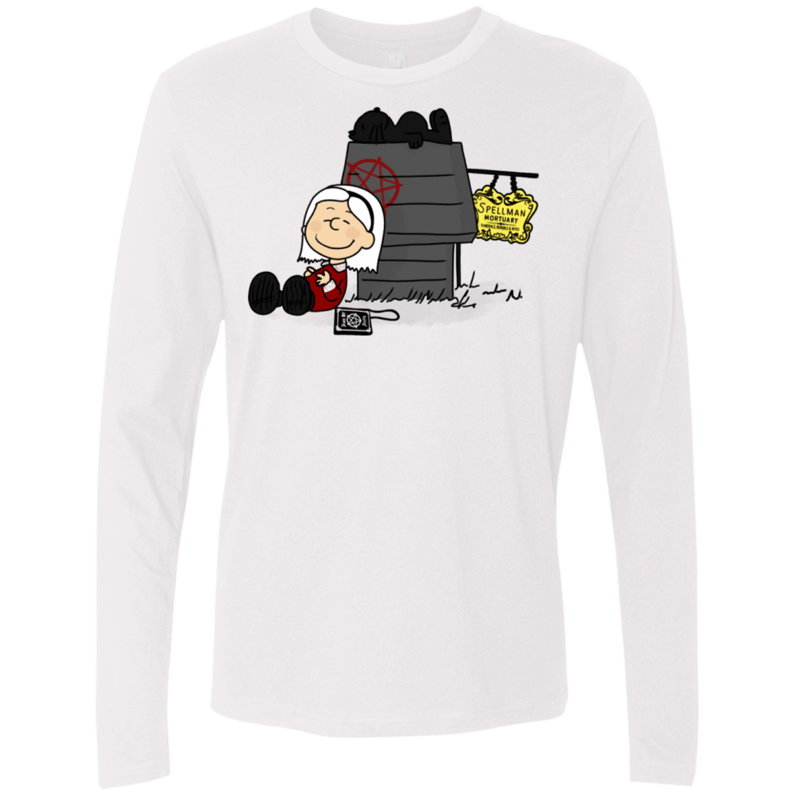 T-Shirts White / S Sabrina Brown Men's Premium Long Sleeve