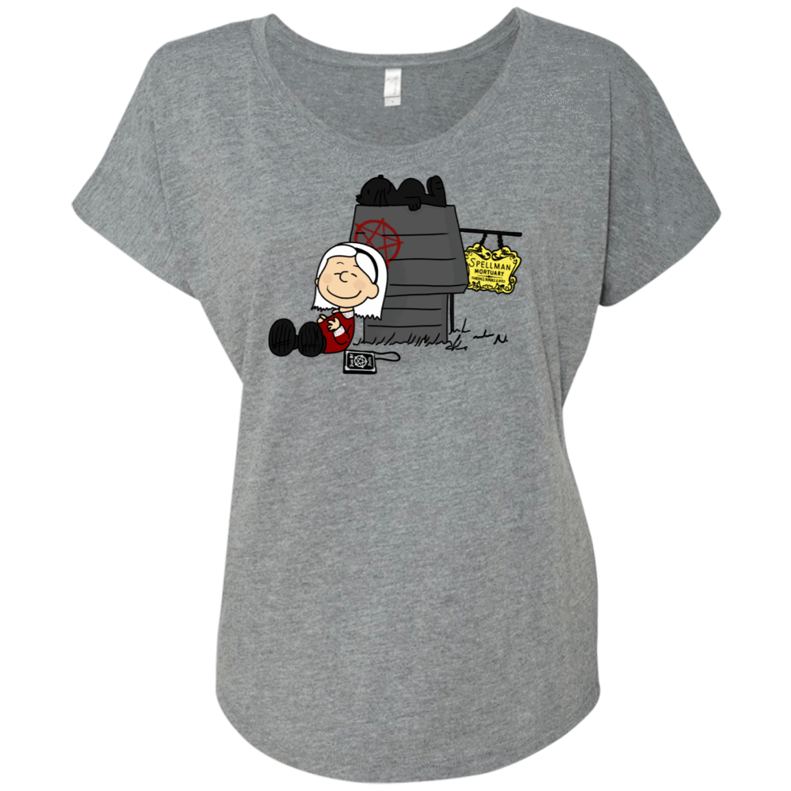 T-Shirts Premium Heather / X-Small Sabrina Brown Triblend Dolman Sleeve