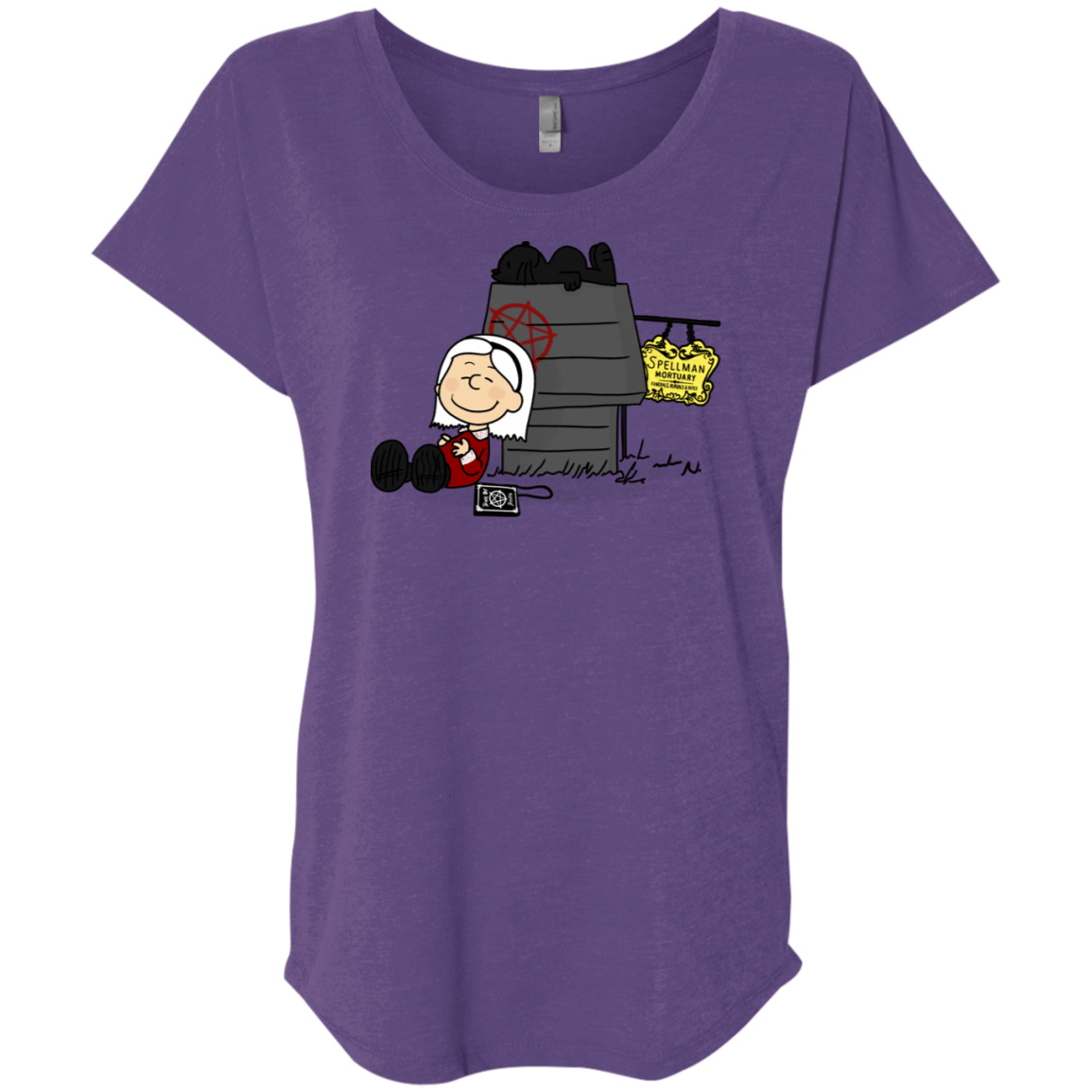 T-Shirts Purple Rush / X-Small Sabrina Brown Triblend Dolman Sleeve