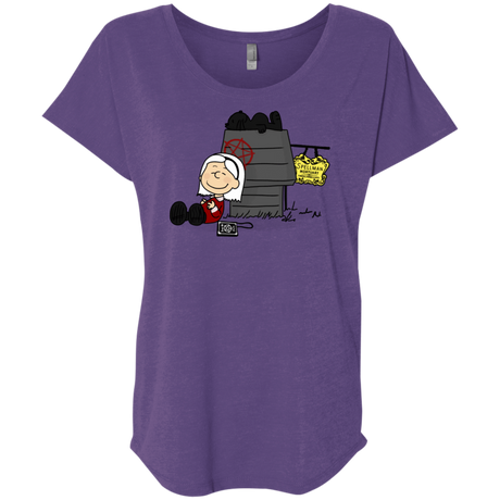 T-Shirts Purple Rush / X-Small Sabrina Brown Triblend Dolman Sleeve