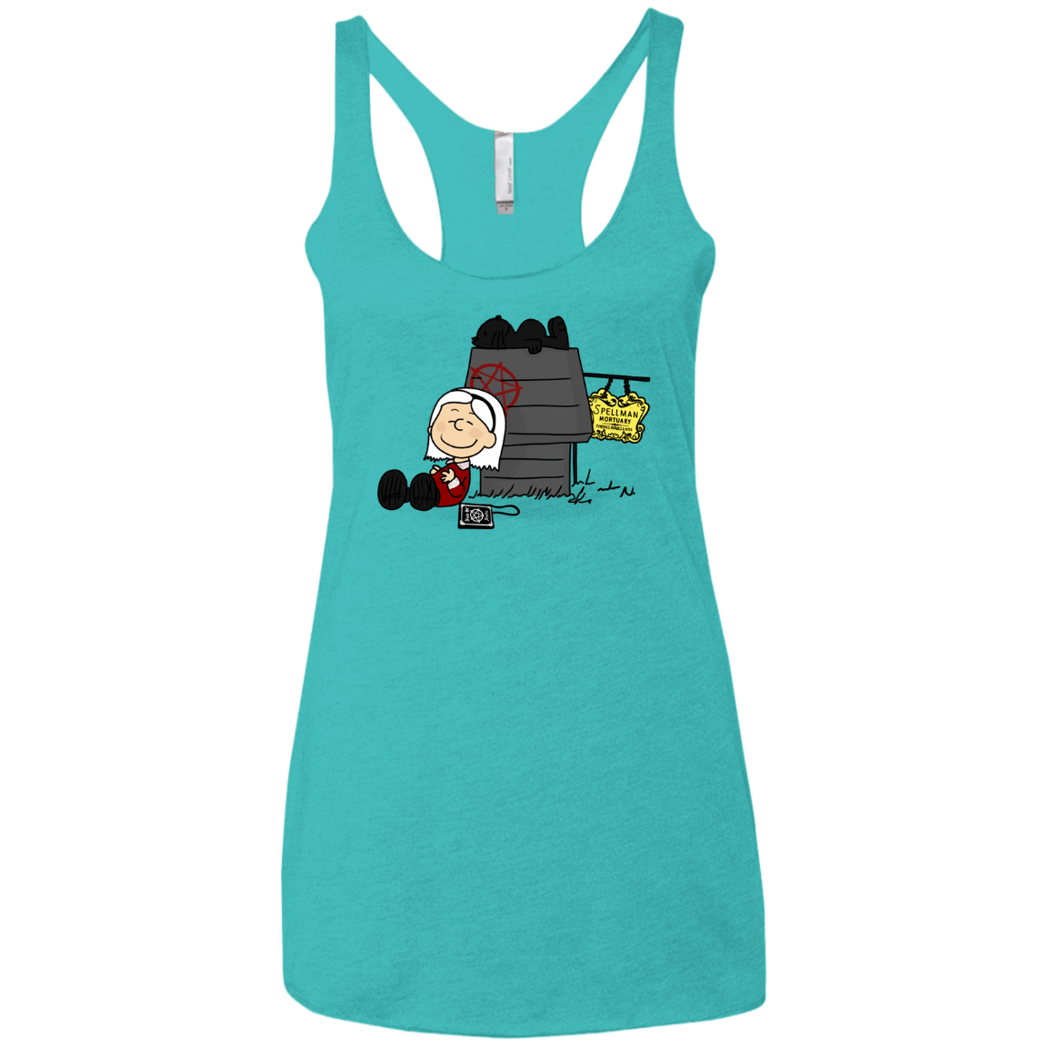 T-Shirts Tahiti Blue / X-Small Sabrina Brown Women's Triblend Racerback Tank