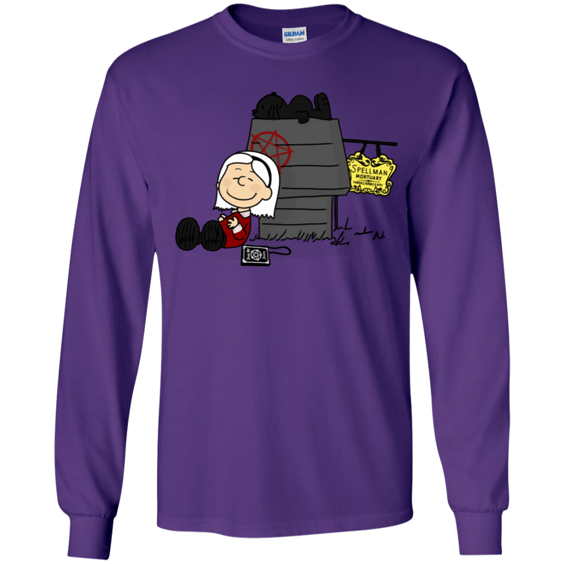 T-Shirts Purple / YS Sabrina Brown Youth Long Sleeve T-Shirt