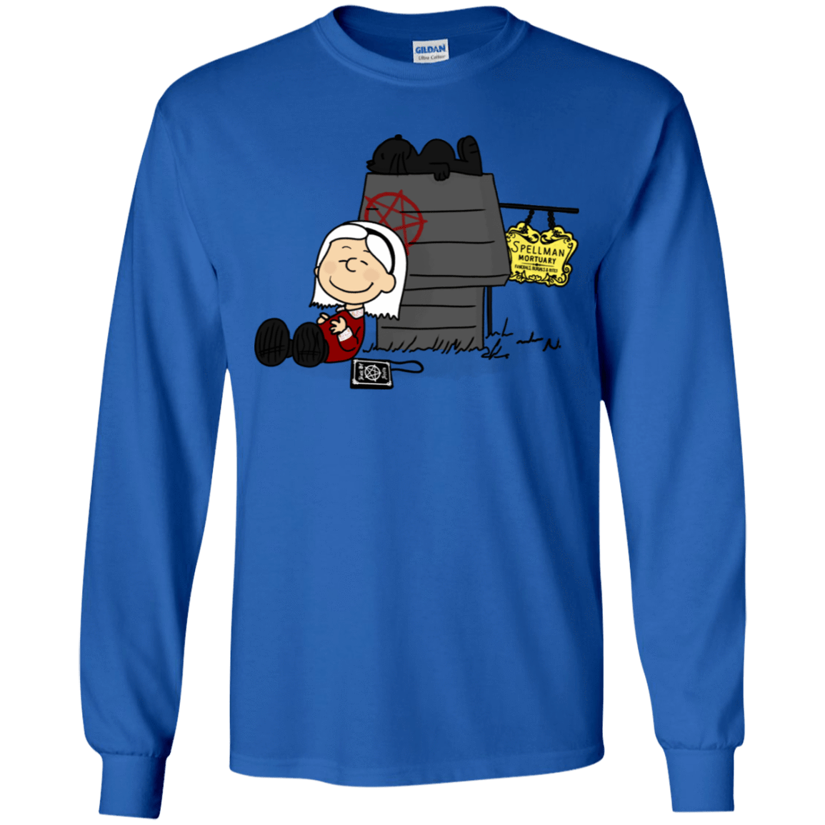 T-Shirts Royal / YS Sabrina Brown Youth Long Sleeve T-Shirt