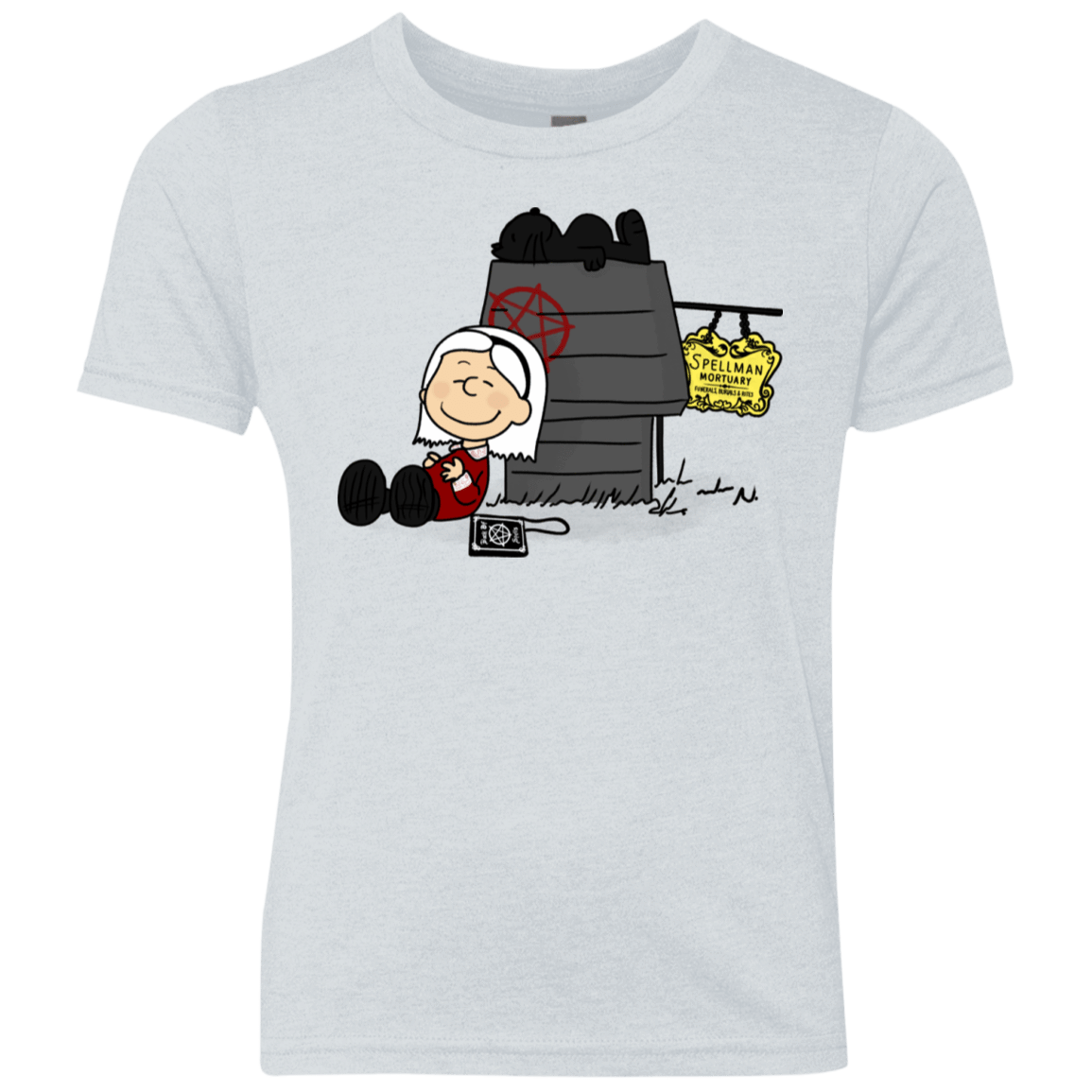 T-Shirts Heather White / YXS Sabrina Brown Youth Triblend T-Shirt