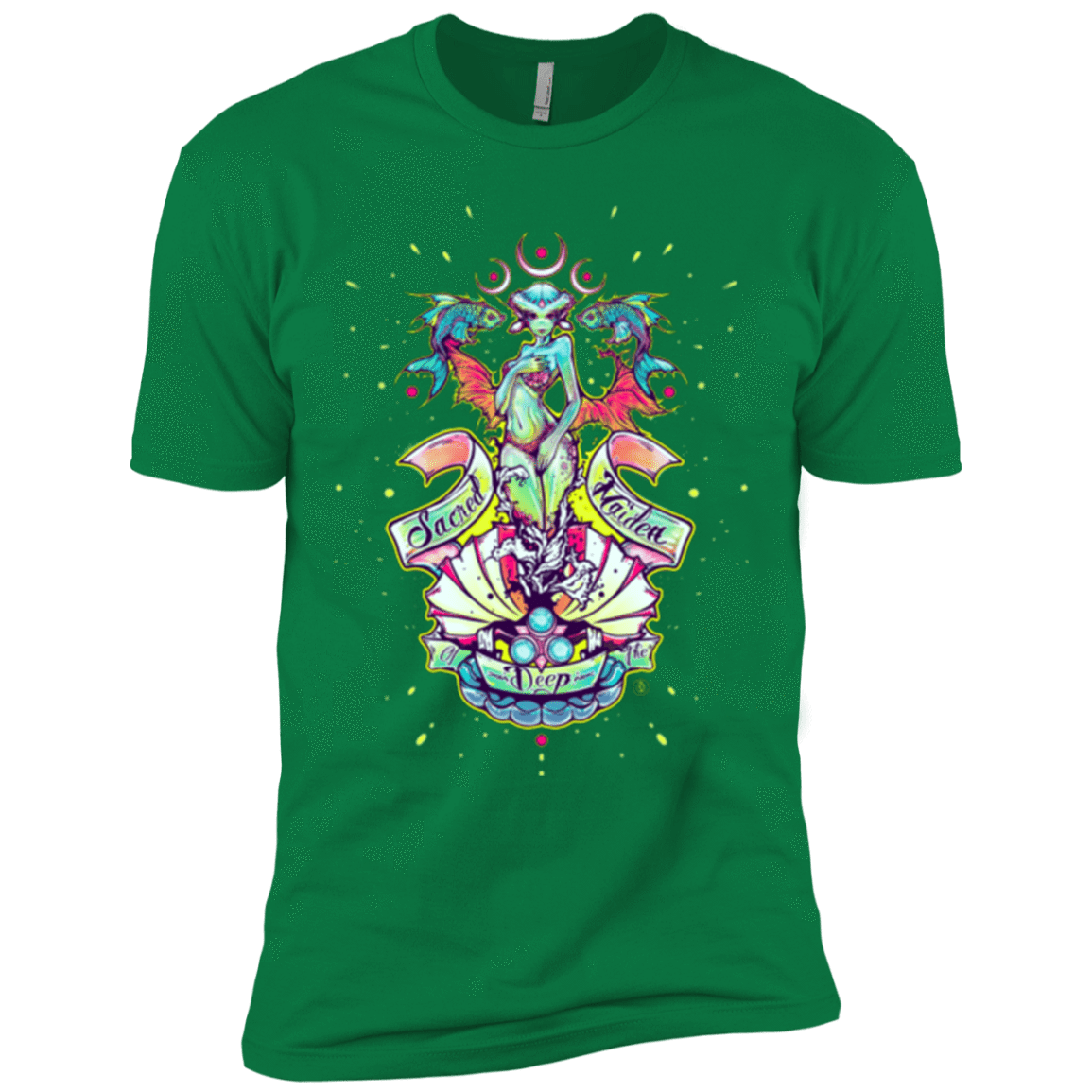 T-Shirts Kelly Green / X-Small Sacred Maiden of the Deep Men's Premium T-Shirt