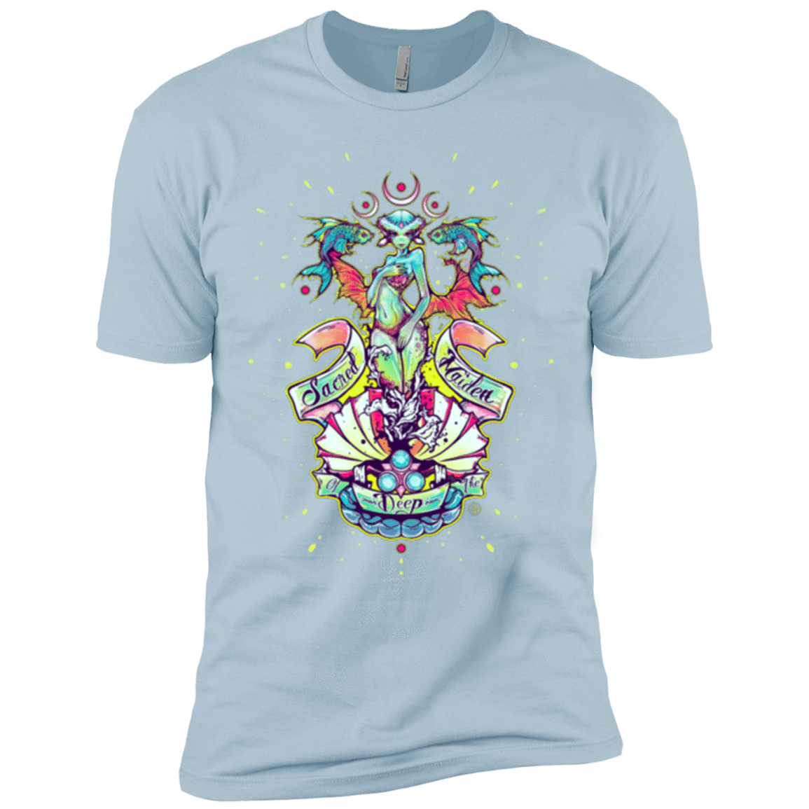 T-Shirts Light Blue / X-Small Sacred Maiden of the Deep Men's Premium T-Shirt