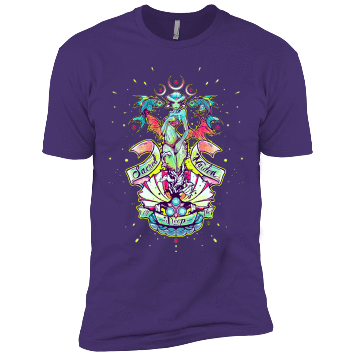 T-Shirts Purple / X-Small Sacred Maiden of the Deep Men's Premium T-Shirt